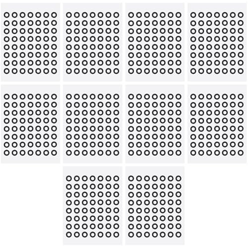 560 Punkte 3 mm 3D-Scan-Marker, 3D-Tracking-Punkt-Referenzpunkt-Marker für 3D-Scannen, 3d Scanner Spray, Innen 3 mm, Außen 6 mm (10 Blatt)