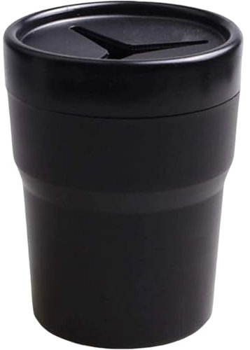 Car Garbage Can,Car Trash Can Leakproof Car Garbage Can with Lid Vehicle Car Trash Bin Mini Cup Holder Trash Can for Car Desktop Storage Ashtray for Automotive Car, Home and Office