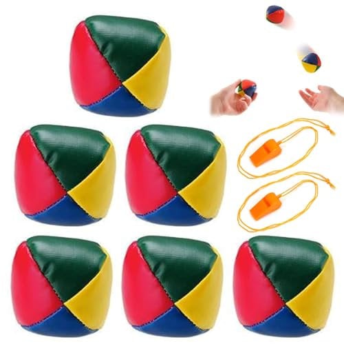 Palline da Giocoliere,6 Pezzi Mini Giocoleria Palle Set,Mini Giocoleria Palle di Juggle Balls,Palline da Lancio per Bambini,Morbido Facile Giocoliere e Durevole 