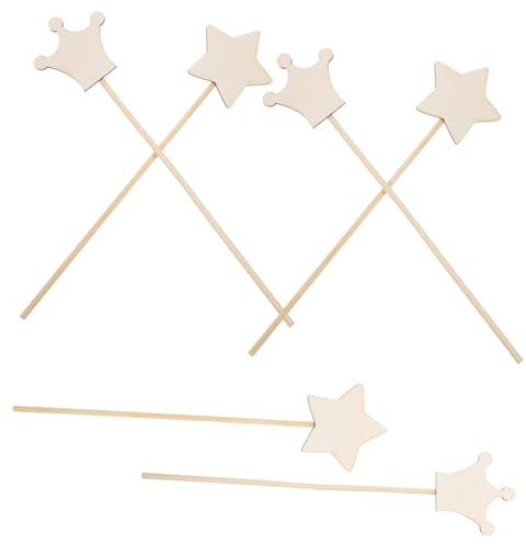 QUMIIRITY 6pièces Lot De Baguettes De Fées Bois Soi-même Pour Colorier Et Décorer Lors Des Fêtes