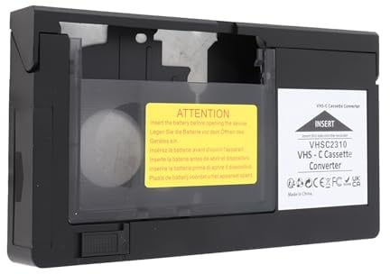 CHICIRIS VHS C -Bandkassetten -Adapterbox für VHS to für VHSC -Kassettenkonverter Support -Wiedergabetaste eine Schlüsselsteuerung