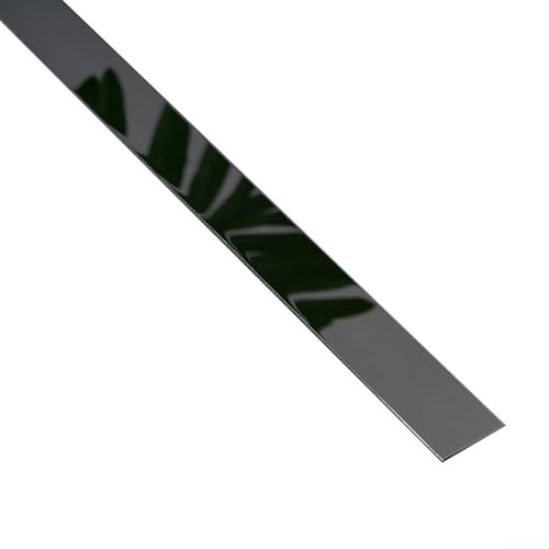 Baguette de plafond en métal de 5 m en acier inoxydable pour une esthétique moderne (noir)