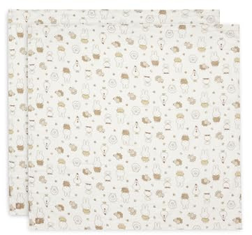 Jollein Paños de muselina para bebé – Miffy Family Farm – 115 x 115 cm – Paquete de 2 – Muselina para manta de bebé – 100 % algodón – Paños para eructar – Certificado OEKO-TEX