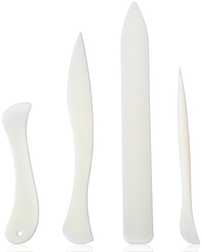 Sorcristy 4 Pack Paper Folding Tool Bone Folder Acrylic Crease Maker | Scoring Folding Bookbinding Tool Paper Creaser Scrapbooking Card Making for Diy Crafting Leathercrafts Quilting Leathercraft