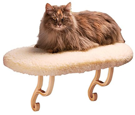 K&H Pet, Cuscino da davanzale per gatto Kitty Sill, Cuccia per gatti da davanzale rivestita di pile