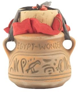 EGYPT-WONDER® Make-Up The Original Pearl Puder 10g im Tontopf - Das Original seit 1980 für den perfekten Teint I Mineral Powder für jeden Hauttyp I Bronzing & Highlight Beauty Make Up Puder