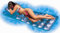 INTEX Matelas Gonflable pour Piscine/Plage Matelas Gonflable Solaire pour Piscine Matelas avec Coussin au Niveau de la mer