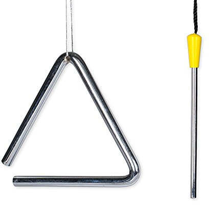 Triangle & streikenden Musik Instrument Replica Weihnachten Ornament, Größe 10,2 cm