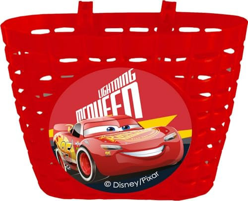 TATAWAY Unisex Adulto 307808011 Disney Jungen Cars Fahrradkorb, Mehrfarbig, 20x14x14 cm, 0, Taglia unica