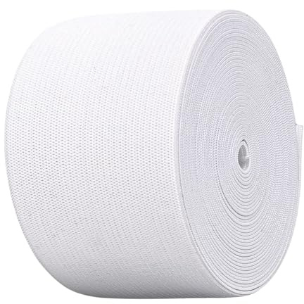 25m Gummiband 10 15 20 25 30 40 45 50 mm schwarz oder weiß Zugkraft 10mm Weis