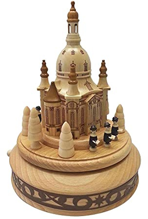 Spieldose Dresdner Frauenkirche und Sängern | Erzgebirge Seiffen Holzkunst
