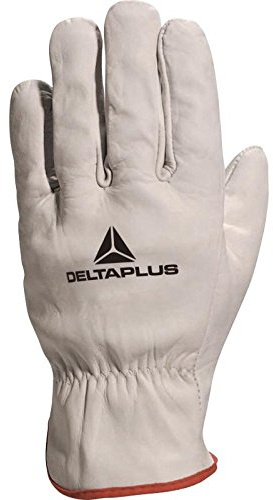 Delta Plus FBN49 Cowhide Full Grain Leather Work Safety Gloves - Size: 10/XL (5)