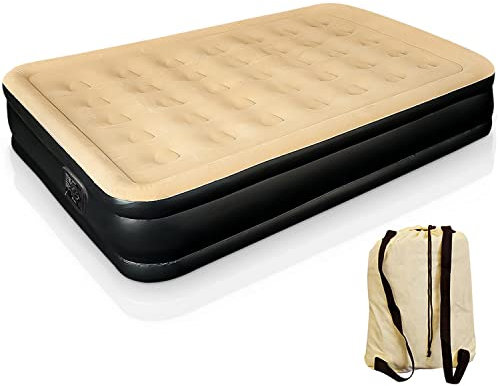 Crystals High Raised Airbed Inflatable Mattress, Inflatable Double Electric Air Bed Mattress for Adults & Kids, Camping Mattress, Blow Up Mattress Air Bed with Built-In Electric Pump