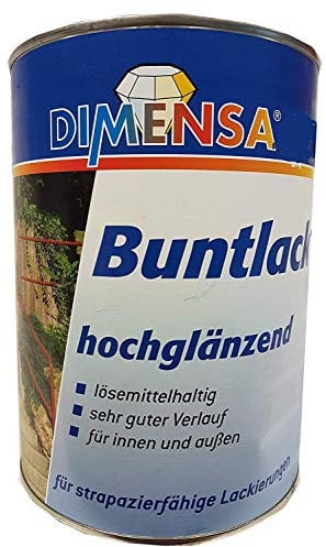 Dimensa Buntlack hochglanz innen&außen 375 ml Farbwahl, Farbe (RAL):RAL 3000 Feuerrot