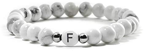 BERGERLIN Buchstaben Armband weiss (Buchstabe F)