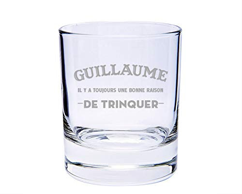 CADEAUX.COM - Verre Personnalisable - Verre à Whisky Tumbler 30cl - Idée Cadeau Personnalisé Une Bonne Raison de Trinquer - Fête des Grands-Pères - Cadeau Papy - Cadeau Noel