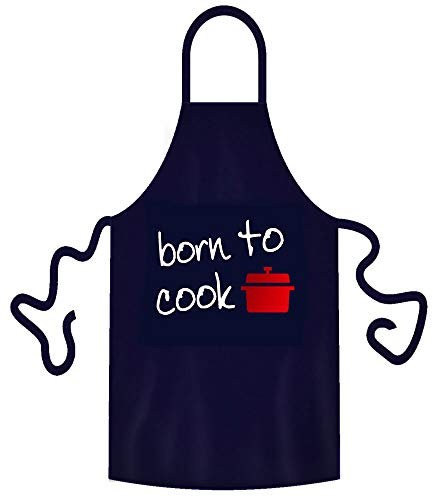 teprovo Herren Grillschürze Kochschürze Latzschürze Schürze Mann Kochen Grillen BBQ Dunkelblau Motivschürze Spruchschürze