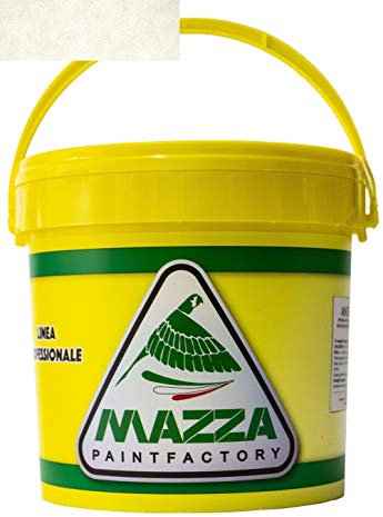 COLORIFICIO MAZZA Pittura Decorativa Per Interni Effetto Sabbiato Lt 5 Sabbia Vernice Muro Effetto Metallizzato Cangiante Perlescente Idropittura Murale Colorata Bianco Perla Sbp Pearl