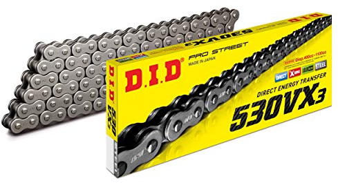 D.I.D 530VX3X110ZB Black Steel X-Ring Chain 525VX3 110 Links