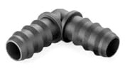 JARDIN202 - Codos de Goteo para Mangueras de Riego de 16 mm - Polietileno - 100 Unidades