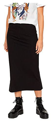 PIECES Pckylie MW Midi Skirt Noos Falda, Black, S para Mujer