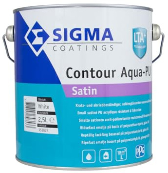 Sigma Contour Aqua Pu satin 2,5L weiss PU-Lack für Innen