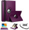 World biz Funda giratoria para iPad Mini 5 Mini 4, iPad Mini5 (2019), iPad Mini4 (2015), rotación de 360 grados, a prueba de golpes, funda protectora con función de encendido automático (morado)
