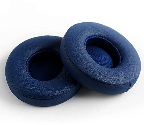 Solo3 Earpads Replacement Protein Leather Memory Foam Ear Muffs Cushions Parts Compatible with Beats by Dr. Dre Solo 2.0/3.0 Wireless B0534/A1796 On-Ear Headphones (POP Indigo)