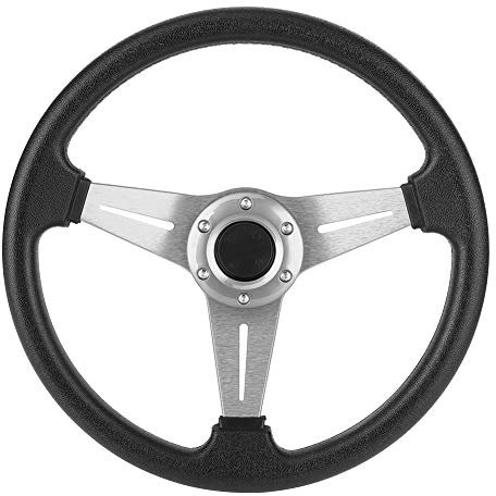 Volante universale, volante drifting 14 pollici con aspetto carbonio per sport motoristici, compatibile con la maggior parte dei veicoli, migliora la tua esperienza di guida