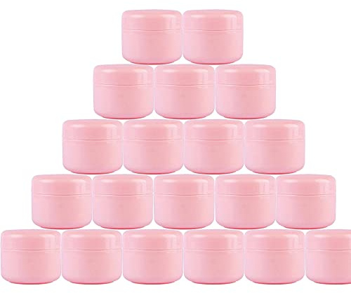 20 ml rosa Kunststoffbehälter leer nachfüllbar Make-up Gläser Gesichtscreme Lippenbalsam Lotion Kosmetik Aufbewahrungsbehälter Reisebehälter (30 Stück)