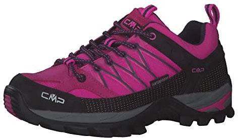 CMP Rigel Low WMN Trekking Shoe WP Femme Chaussures de randonnée, Rose Fluo Bleu Foncé Pink Fluo B Blue, 42 EU