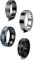 Phyonio 8mm Ring Edelstahl Schwarz Blau Spinner Ring Kette Ring Drehbarer Ring Stimmung Ring Angst Relief Ring Keltischer Ring Sandgestrahlter Ring Größe 62(19.7)