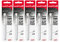 uni-ball 205038 - Gelroller Signo UM-153, Gelschreiber Set, 5 Stück, weiß, 0,6 mm Spitze