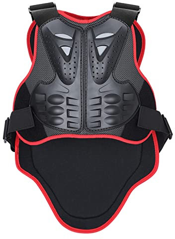 PELLOR Motorrad Westen, Schutzausrüstung Radfahren Motorrad Weste Skifahren Reiten Skateboarding Brust Rücken Beschützer für Outdoor Sportarten, Sportwettkämpfe