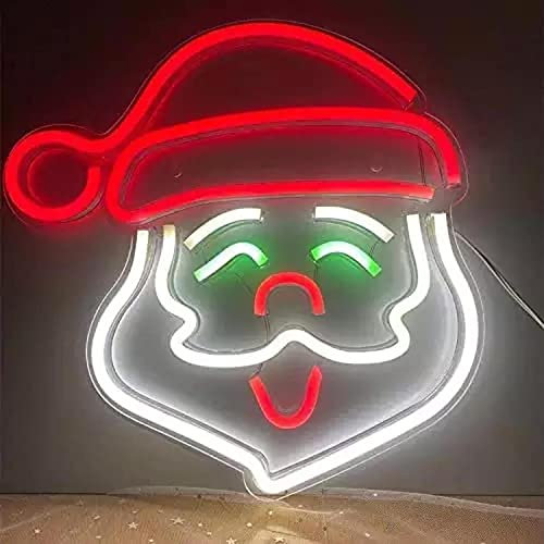 Weihnachtsmann Neonlicht LED Neon Schild USB Licht Lampe Reklame Leuchte Kunst Bar Party Nachtlicht Wand Dekoration Gaming Setup Hintergrund Beleuchtung dekorative Wandleuchte Weihnachten Santa Xmas