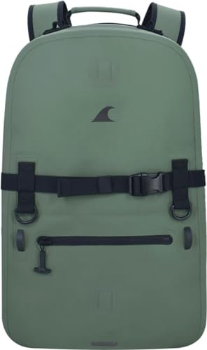 Breakwater Supply™ Waterproof IP68 Submersible Backpack with Airtight Zippers | Laptop Travel Outdoors | Fogland 25L 20L 15L, Fogland 25l (Marsh Green), 25L, Backpack
