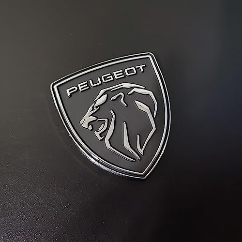 NURCIX Auto Metall 3D Emblem, Für Peugeot 408 5008 301 Kofferraum Logo Buchstabe Aufkleber modifiziertes Abzeichen Sticker Styling Zubehör,A