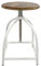 casamia Drehhocker höhenverstellbar Liverpool Holz Metall Industrial Farbe weiß 1 Hocker