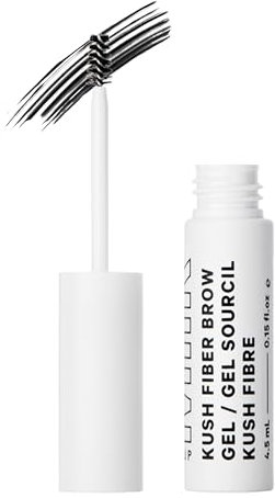 Milch Makeup KUSH Fiber Brauengel, Cypher (kühles, sehr dunkles Braun/Schwarz) - Verdickendes Brauengel - Weicher, flexibler Halt - Vegan, tierversuchsfrei