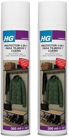 HG Impermeabilizante Repelente del Agua, Aceite, Grasa y Suciedad para Textiles, Previene las Manchas - Spray de 300 ml (175030130) (Paquete de 2)