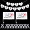 BOFUNX 2 Stücke Hochzeit Autoflagge + Just Married Hochzeitsbanner + 10 Stücke Autoschleifen Hochzeit Braut Autoschmuck Hochzeitdeko Car Auto Wedding Dekoration