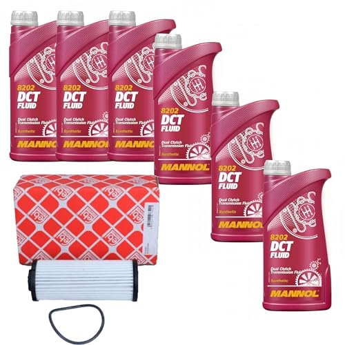 Automatikgetriebe Ölwechsel Satz Getriebeölwechselsatz mit DCT Fluid 6 L Automatikgetriebeöl Doppelkupplungsgetriebeöl + Getriebeölfilter