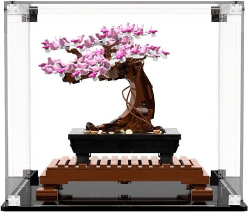 Caikbms Vitrine Acryl Kompatibel Mit Lego Bonsai Tree 10281, Staubdichte Präsentationsbox Für Sammler, Größe: 25 X 24 X 24 cm (Modell Nicht Im Lieferumfang Enthalten) 2mm