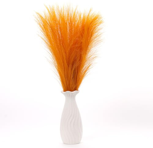 Uxney Pampasgras Deko 55cm, Boho Heimdekoration Künstliche Trockenblumen Modernes Kunstgras für Wohnzimmer, Schlafzimmer, Vasen , Bodenvasen & Tischdeko(Goldene ， 20 Stück)
