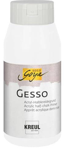 NEU Gesso Grundierung/Acryl-Halbkreidegrund, weiß, 750ml