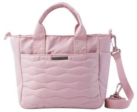 TOTTO - Bolsa Térmica Porta Alimentos 7 L, Modelo Lois, 23.5 x 19.5 x 15.5 cm, Bolsa Comida Trabajo, Bolsillo para Botella, Asa de Mano, Correa Ajustable y Removible, Fácil de Limpiar, Color Peachskin