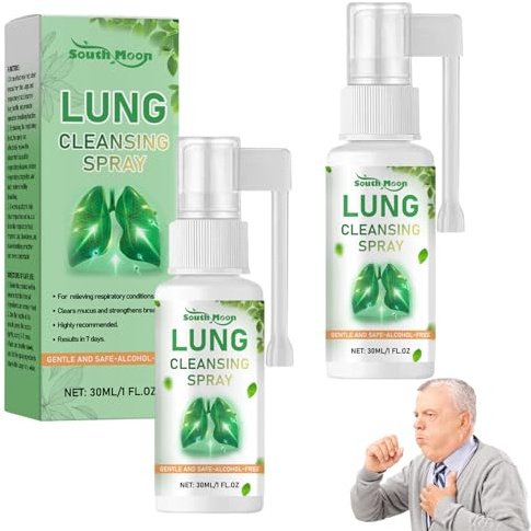 2 Stück Quartel Lungenspray,Lungenreinigungsspray,30ml Lung Cleansing Spray,Lungenreinigung Spray,Kräuterlungenreinigungsspray,Herbal Lung Spray,Für Den Täglichen Gebrauch Geeignet