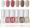 6 Farben Nagellack Set - Schnelltrocknender & Langanhaltender Nagellack Weiß Nude Schokoladenbraun - Wasserbasierter Ungiftiger Nail Polish - Kein UV-Lack für DIY Maniküre zu Hause (Bunt A, 6pcs)