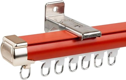 Extra lange Gardinenstange, 1,5 mm dick, Deckenschiene, Wand- oder Deckenmontage, 360 cm, Dreifachschienensystem