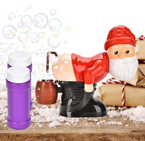 Pruojhw Weihnachtsmann mit Blasen, Haustier-Luftblasenmaschine | Weihnachtsmann-Blasbläser, Weihnachtsblasenbläser, lustige Seifenblasen-Maschine für Weihnachtsbälle